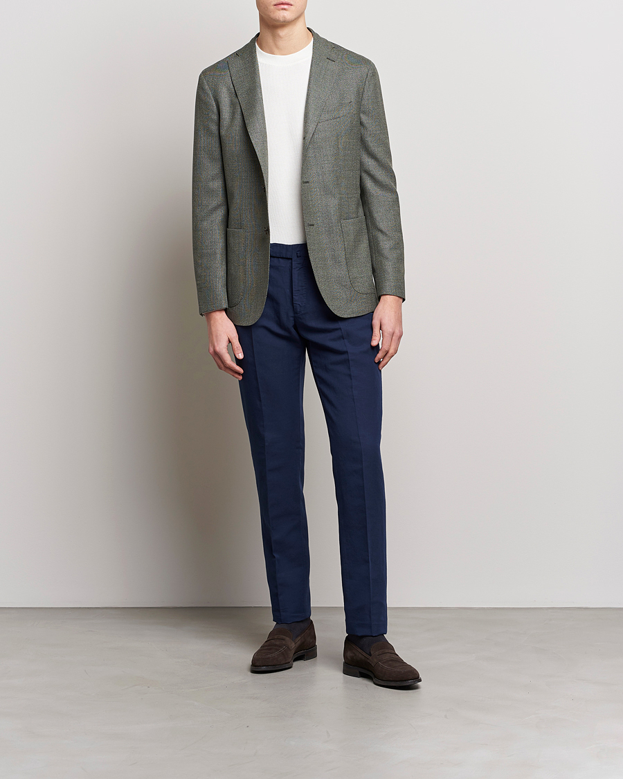 Homme | Pantalons | Incotex | Slim Fit Comfort Chinos Dark Blue