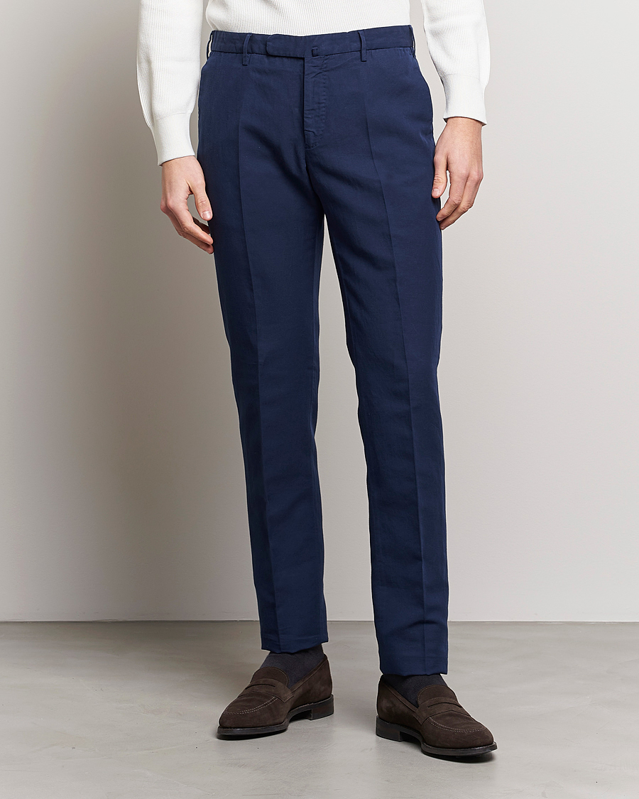Homme | Pantalons | Incotex | Slim Fit Comfort Chinos Dark Blue