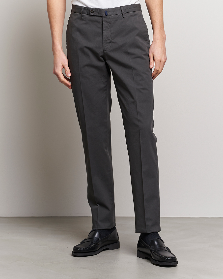 Homme | Pantalons | Incotex | Regular Fit Comfort Chinos Charcoal