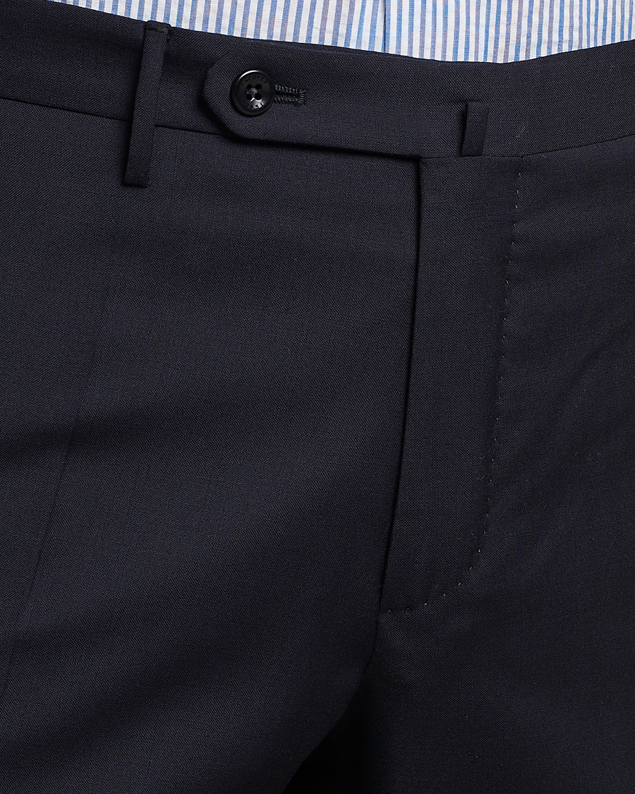 Homme | Pantalons | Incotex | Slim Fit Tropical Wool Trousers Navy