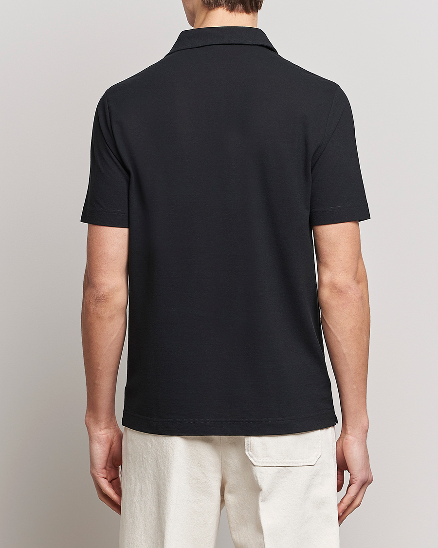Homme | Polos | Zanone | Ice Cotton Polo Black