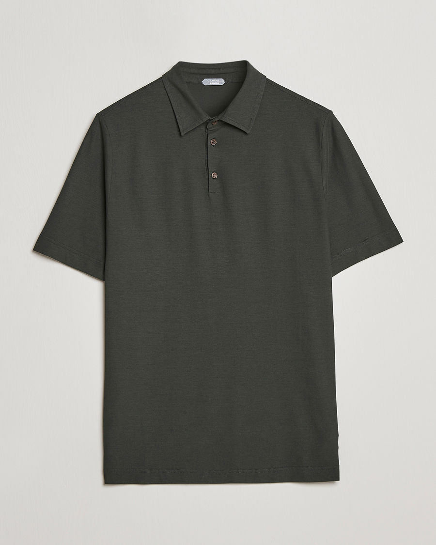 Homme | Polos | Zanone | Ice Cotton Polo Military
