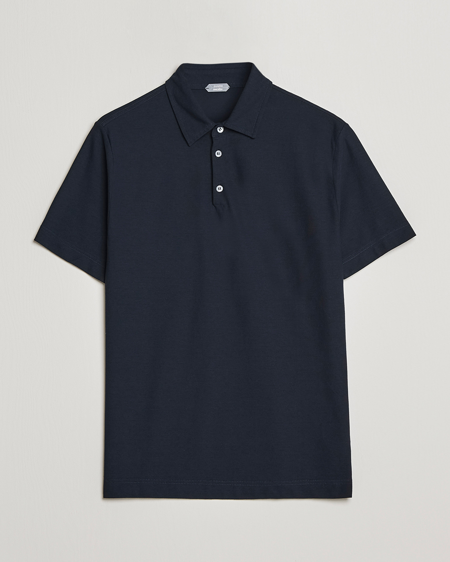 Homme | Polos | Zanone | Ice Cotton Polo Navy
