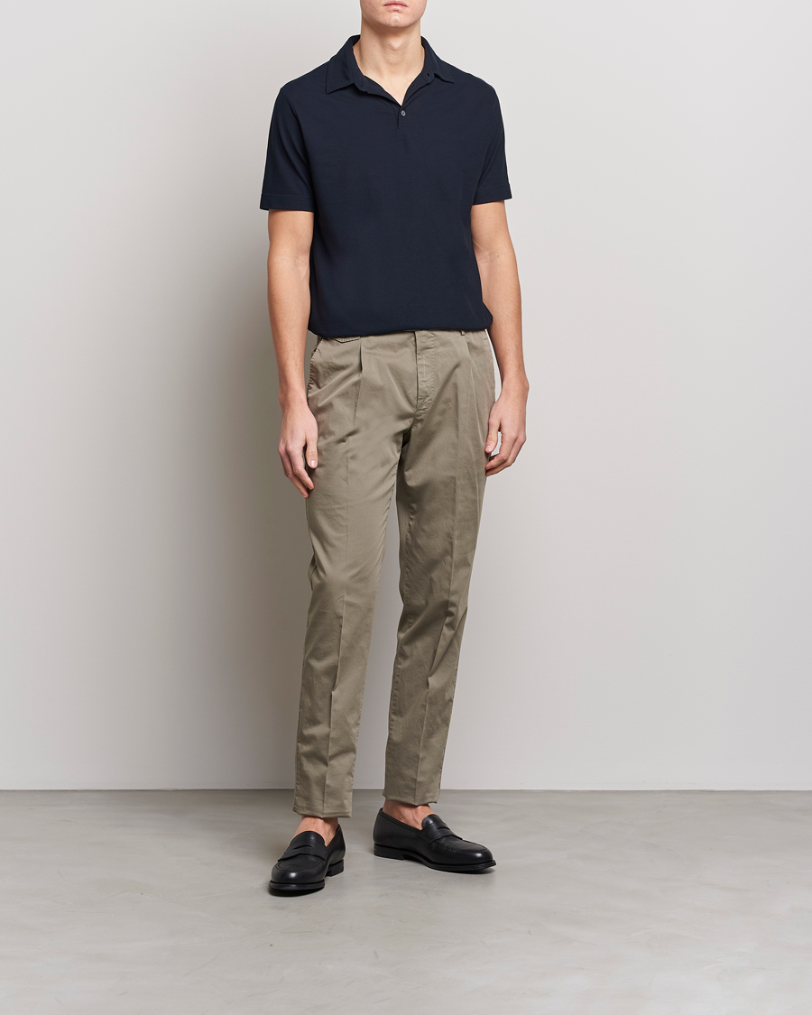 Homme | Polos | Zanone | Ice Cotton Polo Navy