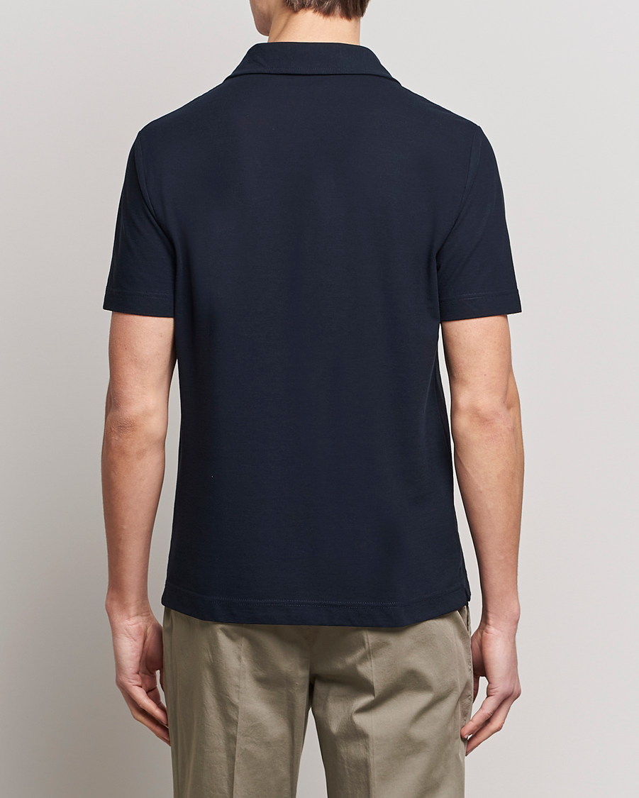 Homme | Polos | Zanone | Ice Cotton Polo Navy