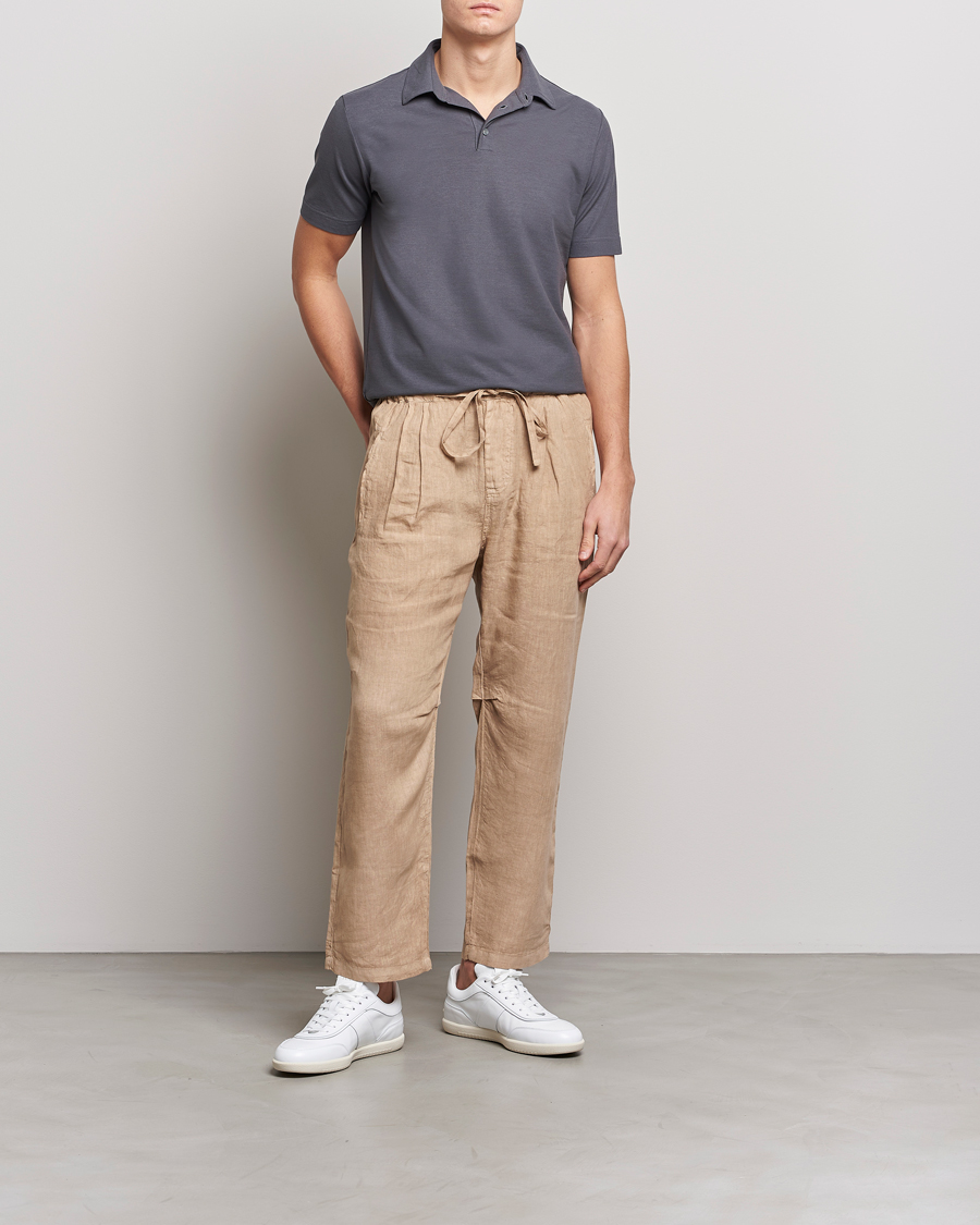 Homme | Polos | Zanone | Ice Cotton Polo Dark Grey