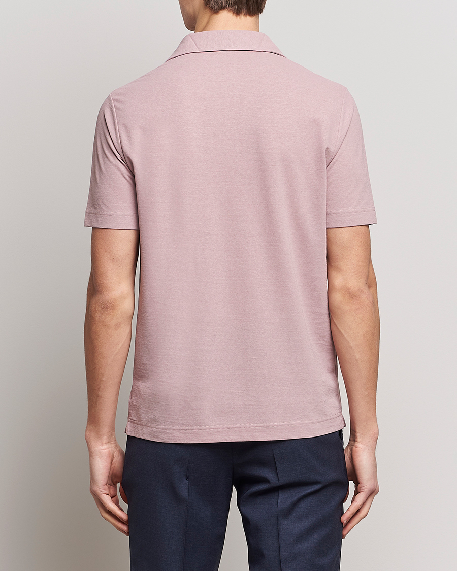 Homme | Polos | Zanone | Ice Cotton Polo Washed Pink
