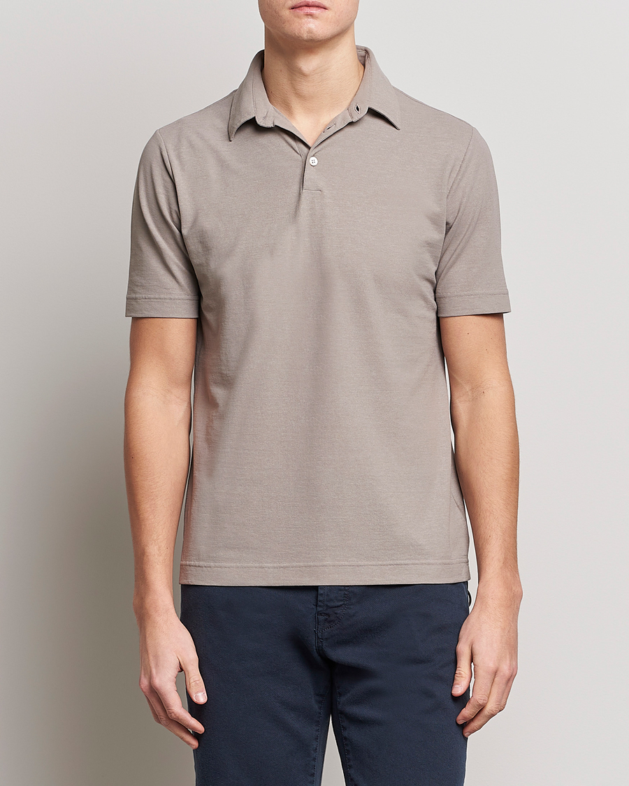 Homme | Polos | Zanone | Ice Cotton Polo Beige