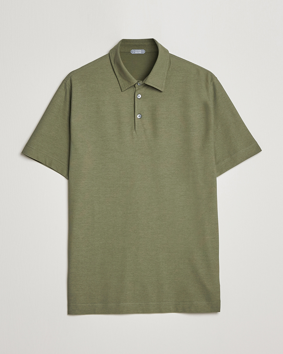 Homme | Polos | Zanone | Ice Cotton Polo Olive
