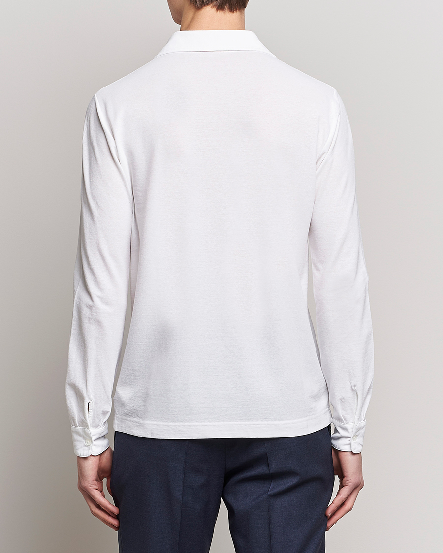 Homme | Pulls Et Tricots | Zanone | Ice Cotton Long Sleeve Polo White