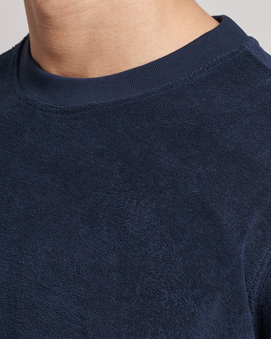 Homme | Pulls Et Tricots | Zanone | Terry Cotton Crew Neck Navy