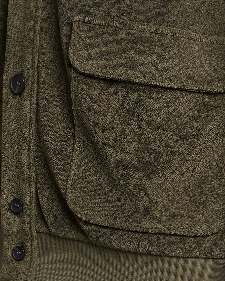 Homme | Pulls Et Tricots | Zanone | Terry Cotton Jersey Jacket Dark Olive