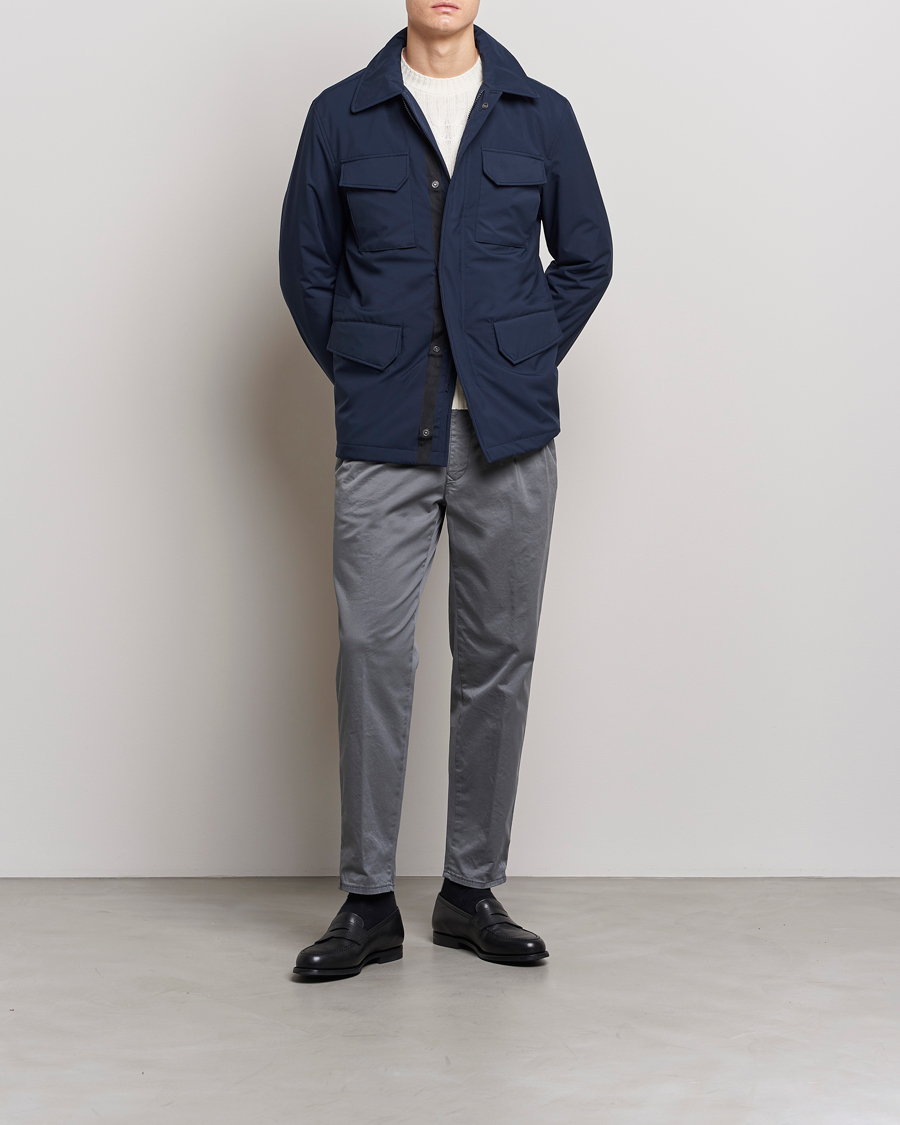 Homme | Manteaux Et Vestes | Slowear | Nylon Field Jacket Navy