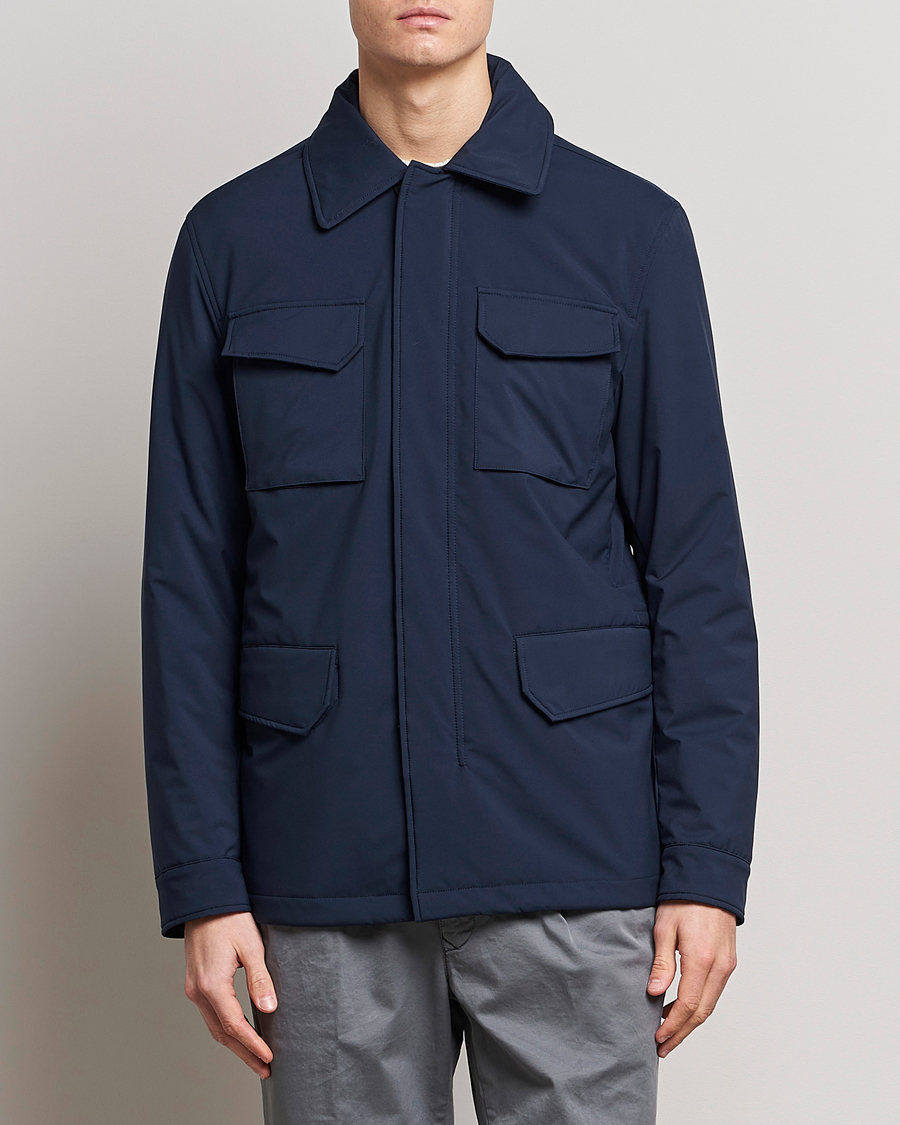 Homme | Manteaux Et Vestes | Slowear | Nylon Field Jacket Navy
