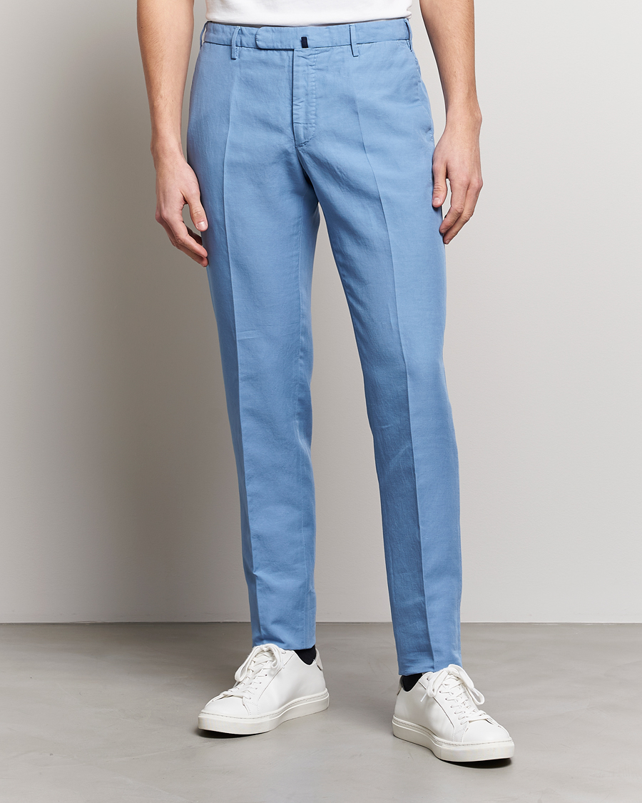 Homme | Pantalons | Incotex | Slim Fit Chinolino Trousers Light Blue