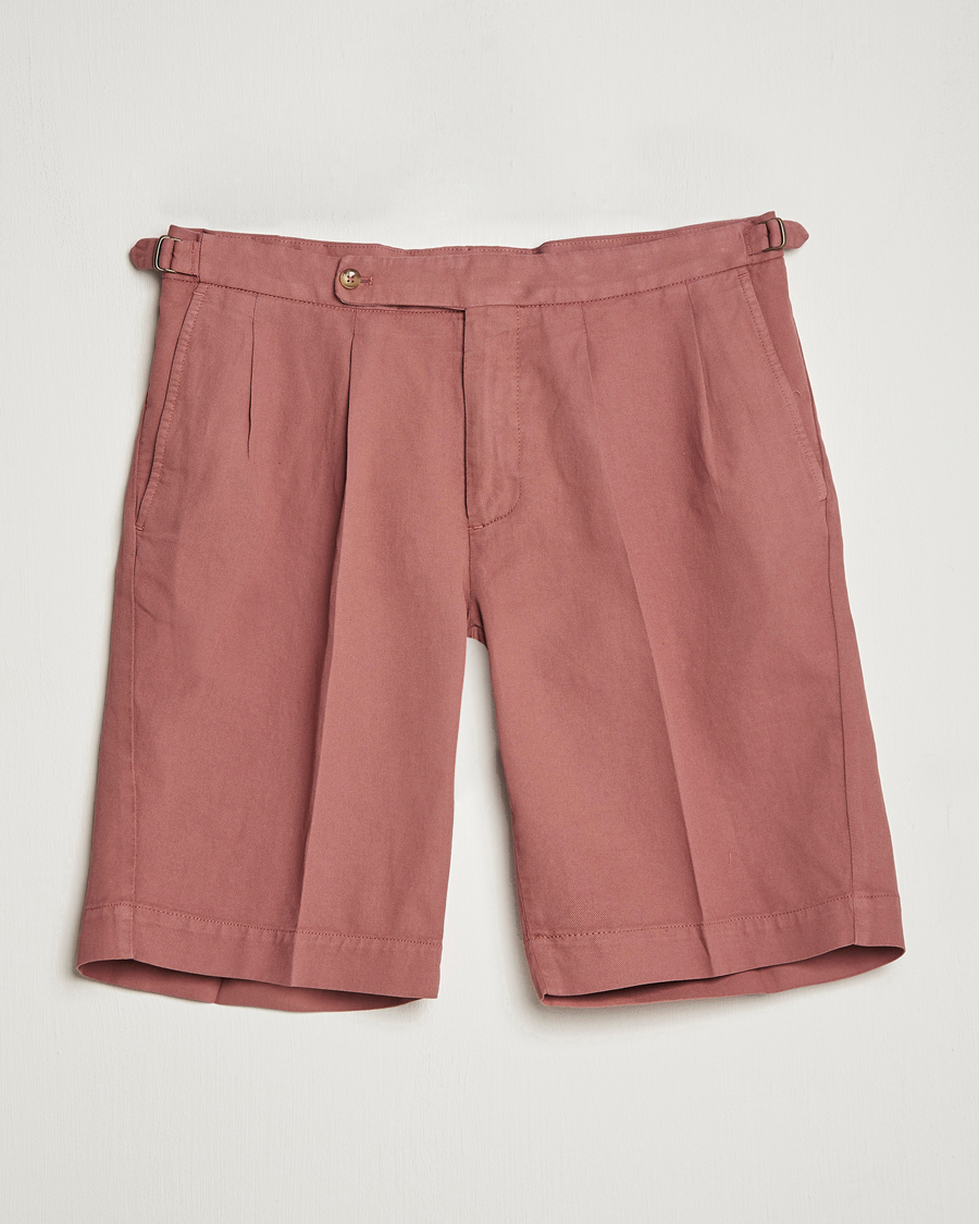 Homme | Shorts | Incotex | Pleated Chinolino Shorts Brick