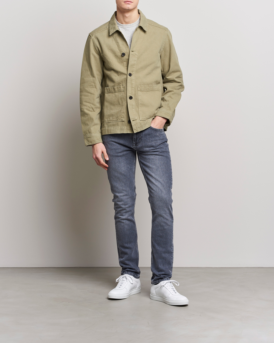 Homme | Chemises | J.Lindeberg | Lando Organic Twill Work Overshirt Aloe