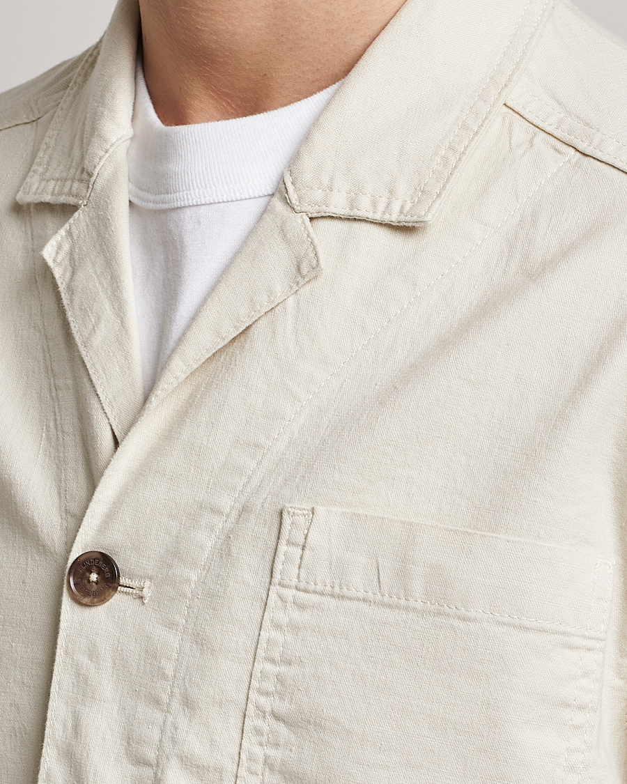 Homme | Chemises | J.Lindeberg | Errol Linen/Cotton Workwear Overshirt Turtledove
