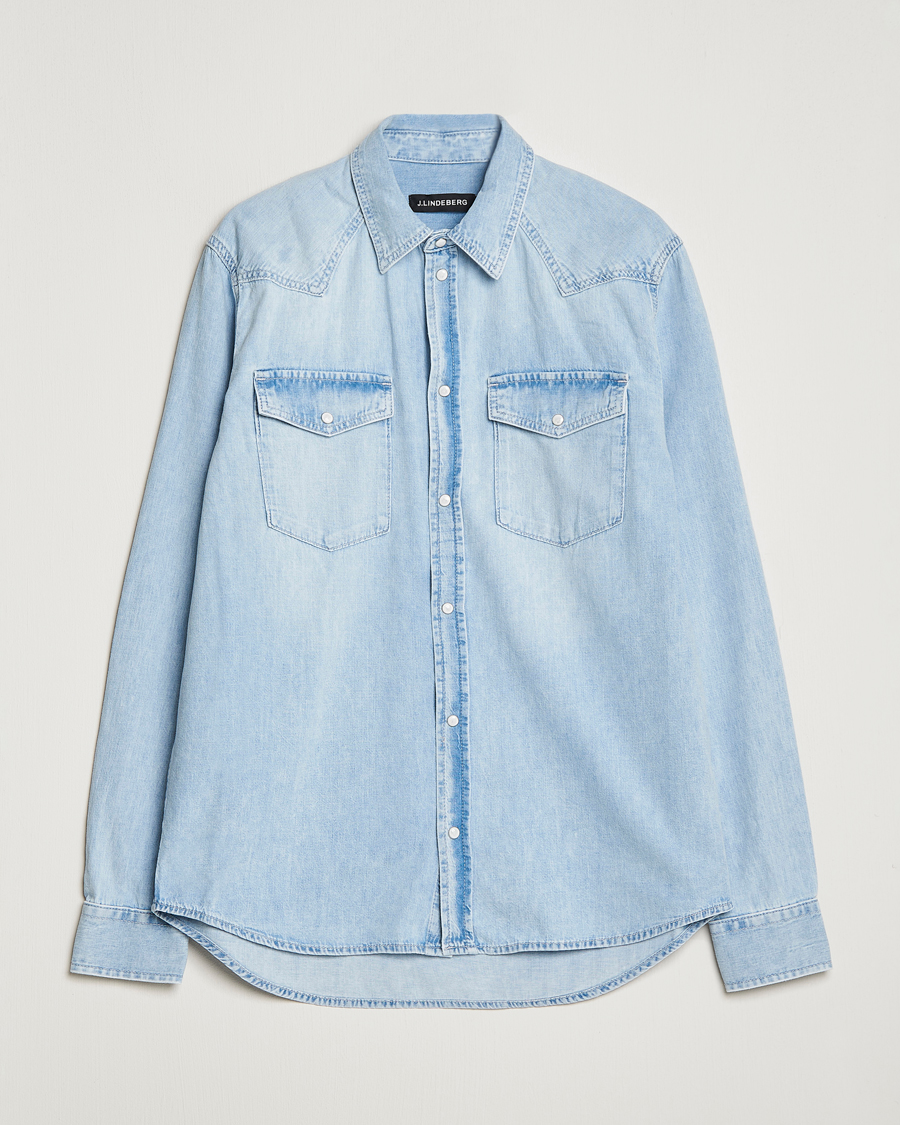 Homme | Chemises | J.Lindeberg | Carson Denim Shirt Light Blue