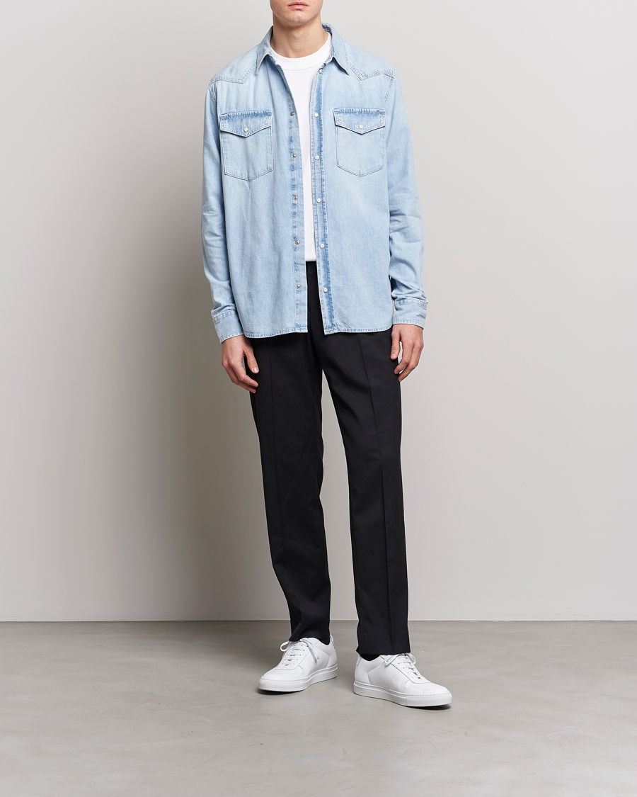 Homme | Chemises | J.Lindeberg | Carson Denim Shirt Light Blue