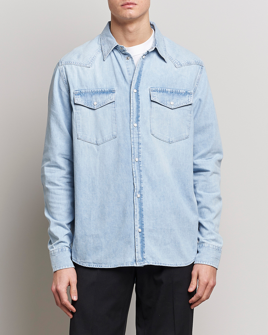 Homme | Chemises | J.Lindeberg | Carson Denim Shirt Light Blue