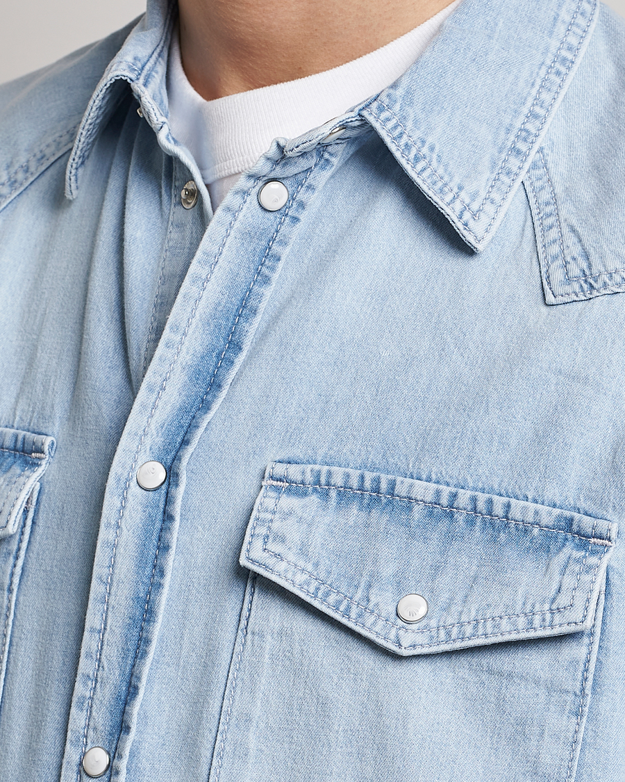 Homme | Chemises | J.Lindeberg | Carson Denim Shirt Light Blue