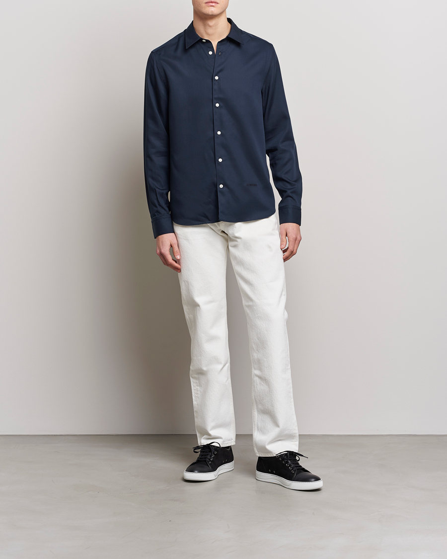Homme | Chemises | J.Lindeberg | Slim Fit Comfort Tencel Shirt Navy