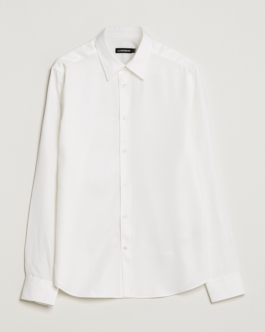 Homme | Chemises | J.Lindeberg | Slim Fit Comfort Tencel Shirt Cloud White