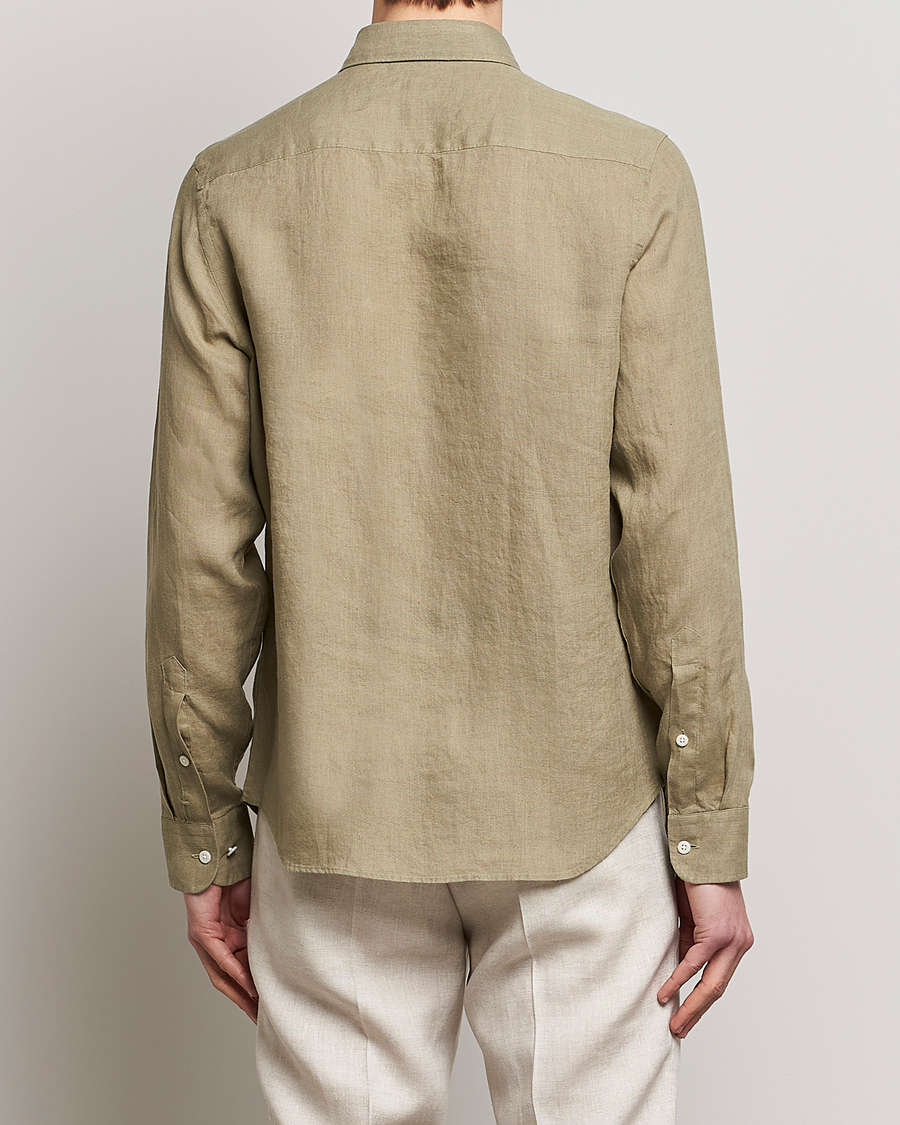Homme | Chemises | J.Lindeberg | Slim Fit Clean Linen Shirt Aloe