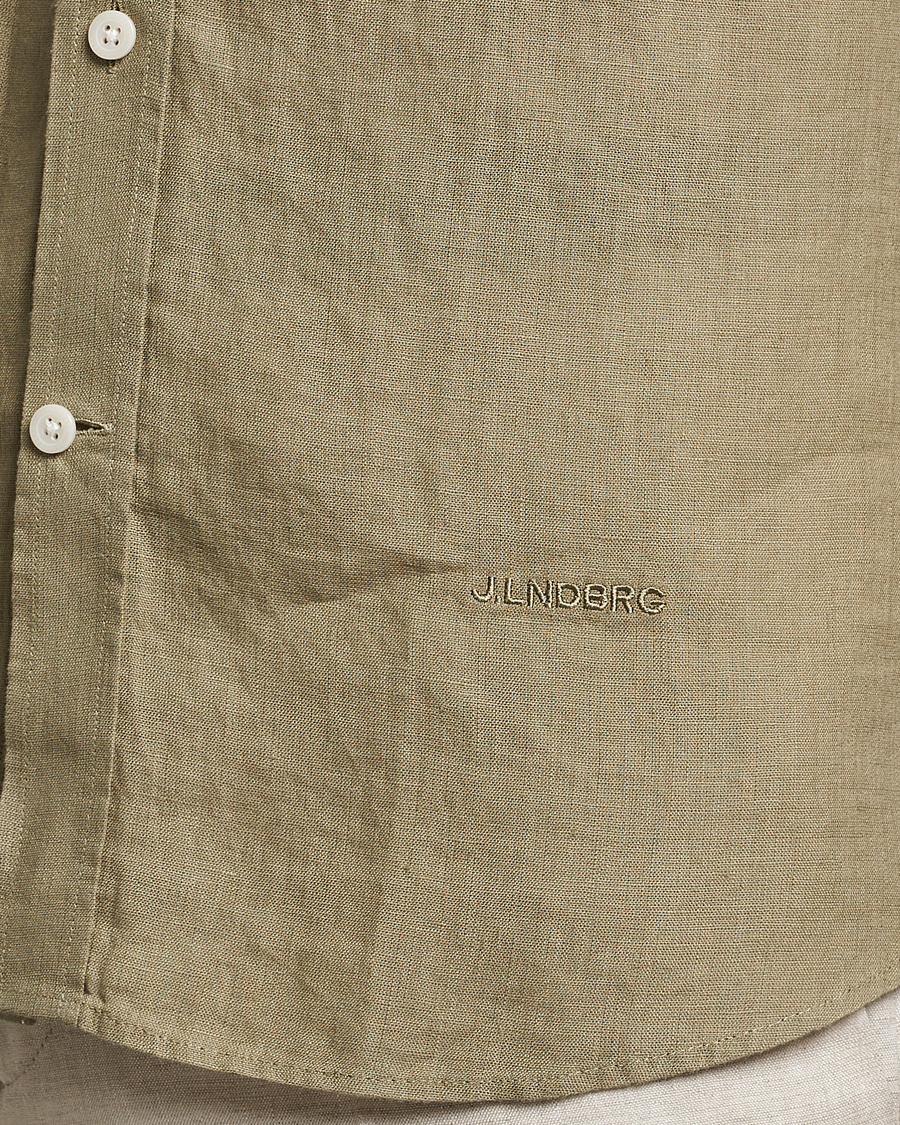 Homme | Chemises | J.Lindeberg | Slim Fit Clean Linen Shirt Aloe