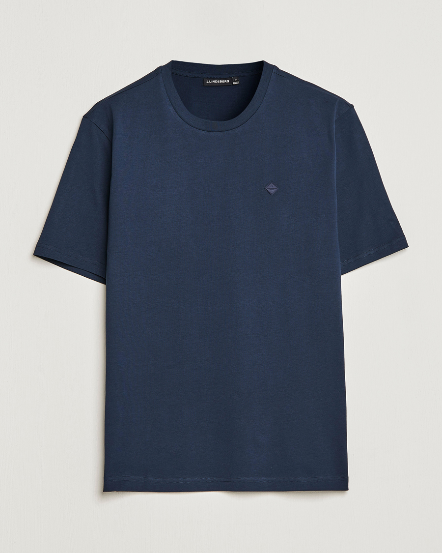 Homme | T-shirts | J.Lindeberg | Dale Organic Cotton Patch T-Shirt Navy