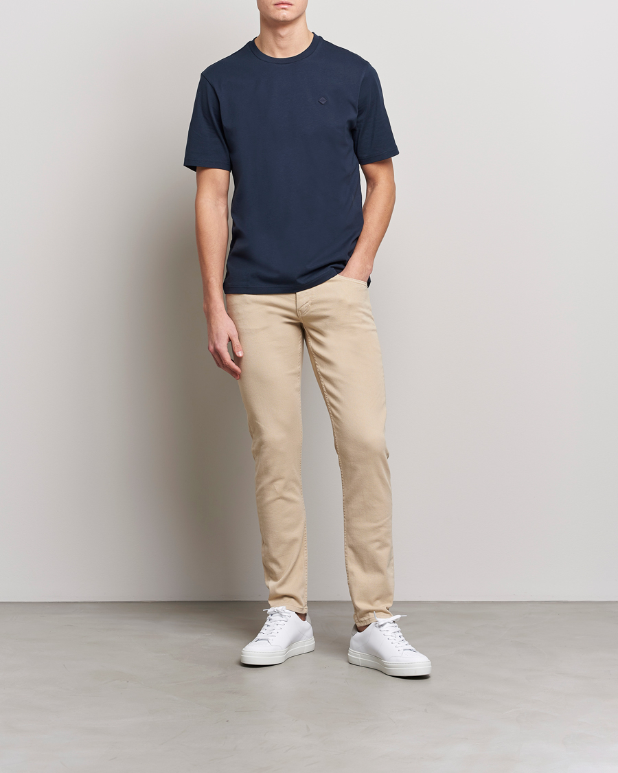 Homme | T-shirts | J.Lindeberg | Dale Organic Cotton Patch T-Shirt Navy