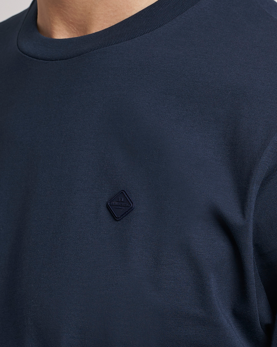 Homme | T-shirts | J.Lindeberg | Dale Organic Cotton Patch T-Shirt Navy