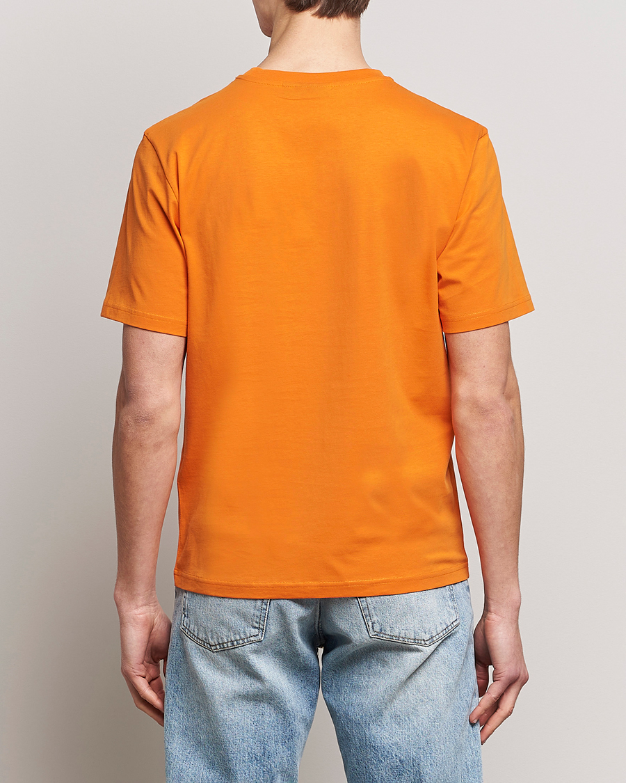 Homme | T-shirts | J.Lindeberg | Dale Organic Cotton Patch T-Shirt Russet Orange