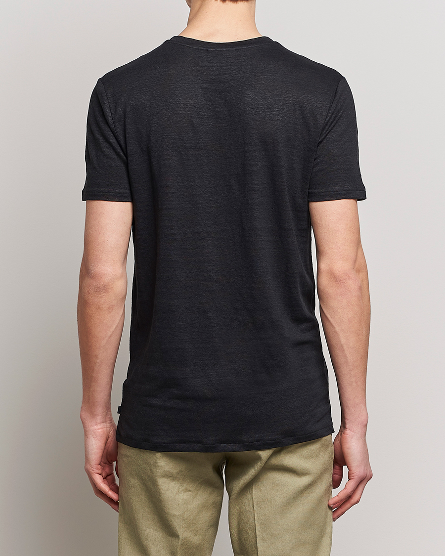 Homme | T-shirts | J.Lindeberg | Coma Linen Tee Black