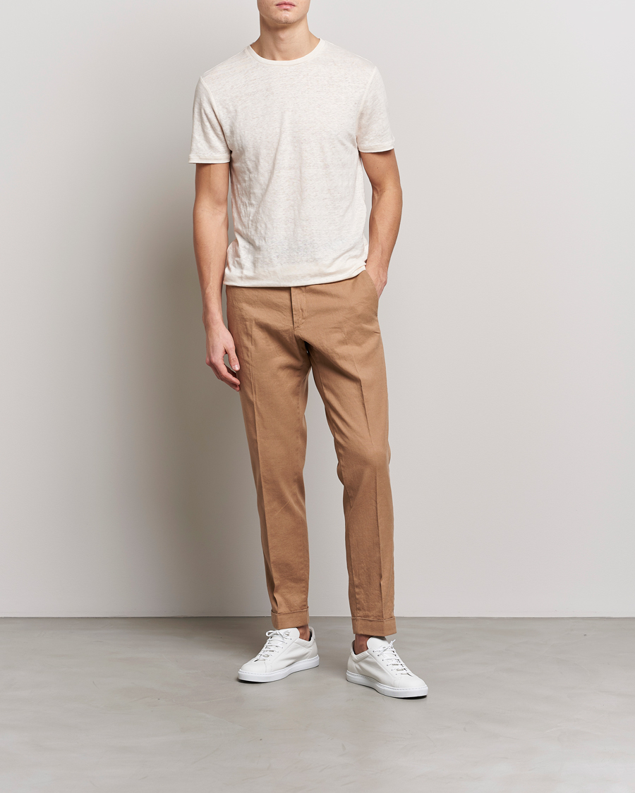 Homme | T-shirts | J.Lindeberg | Coma Linen Tee Turtledove