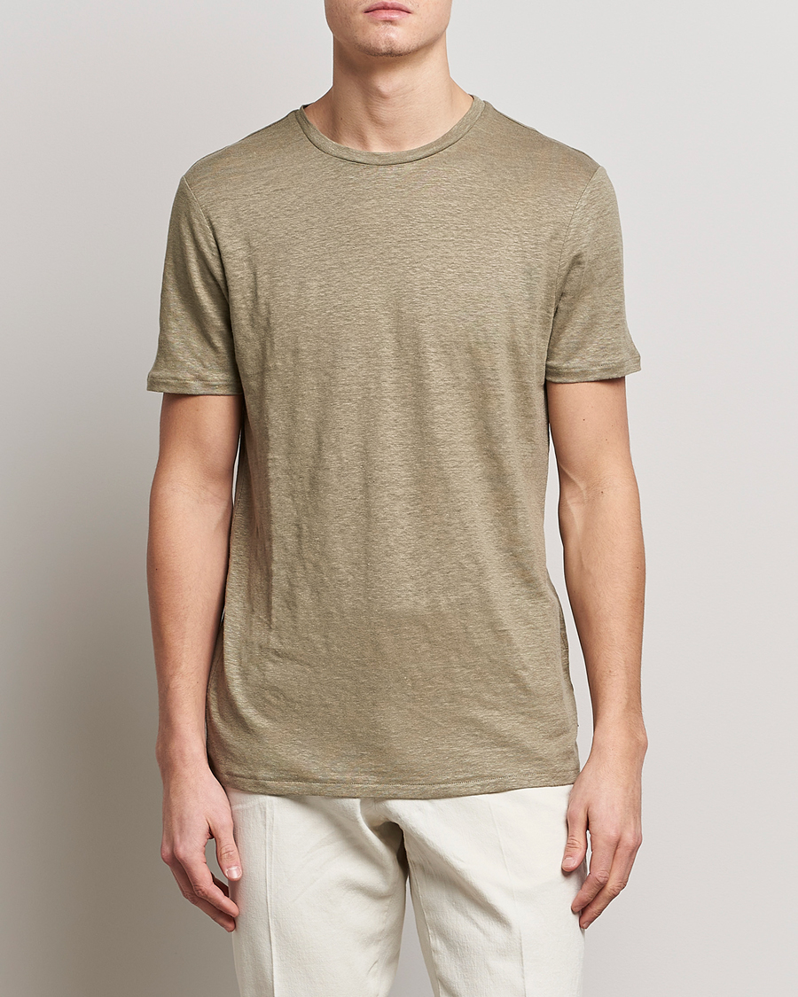 Homme | T-shirts | J.Lindeberg | Coma Linen Tee Aloe