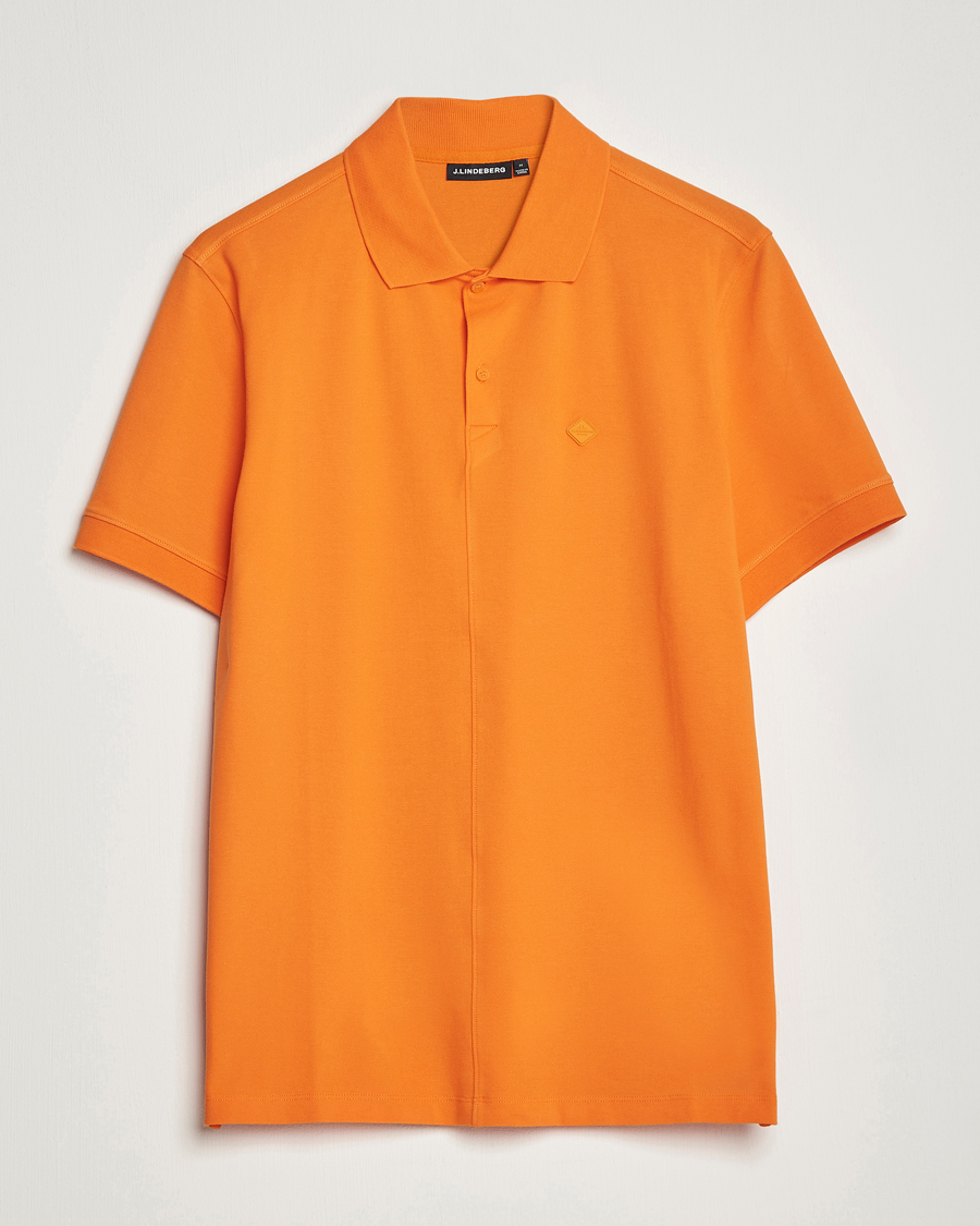 Homme | Polos | J.Lindeberg | Rubi Slim Fit Polo Russet Orange