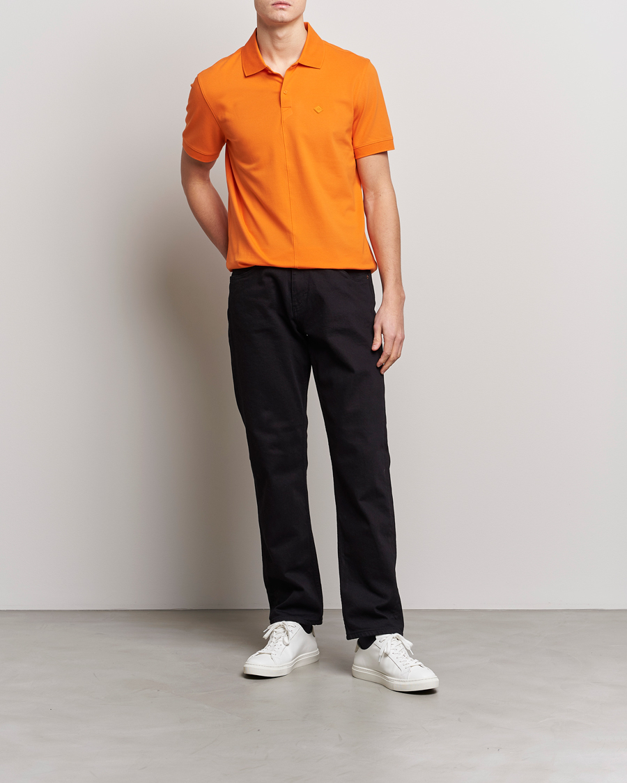 Homme | Polos | J.Lindeberg | Rubi Slim Fit Polo Russet Orange