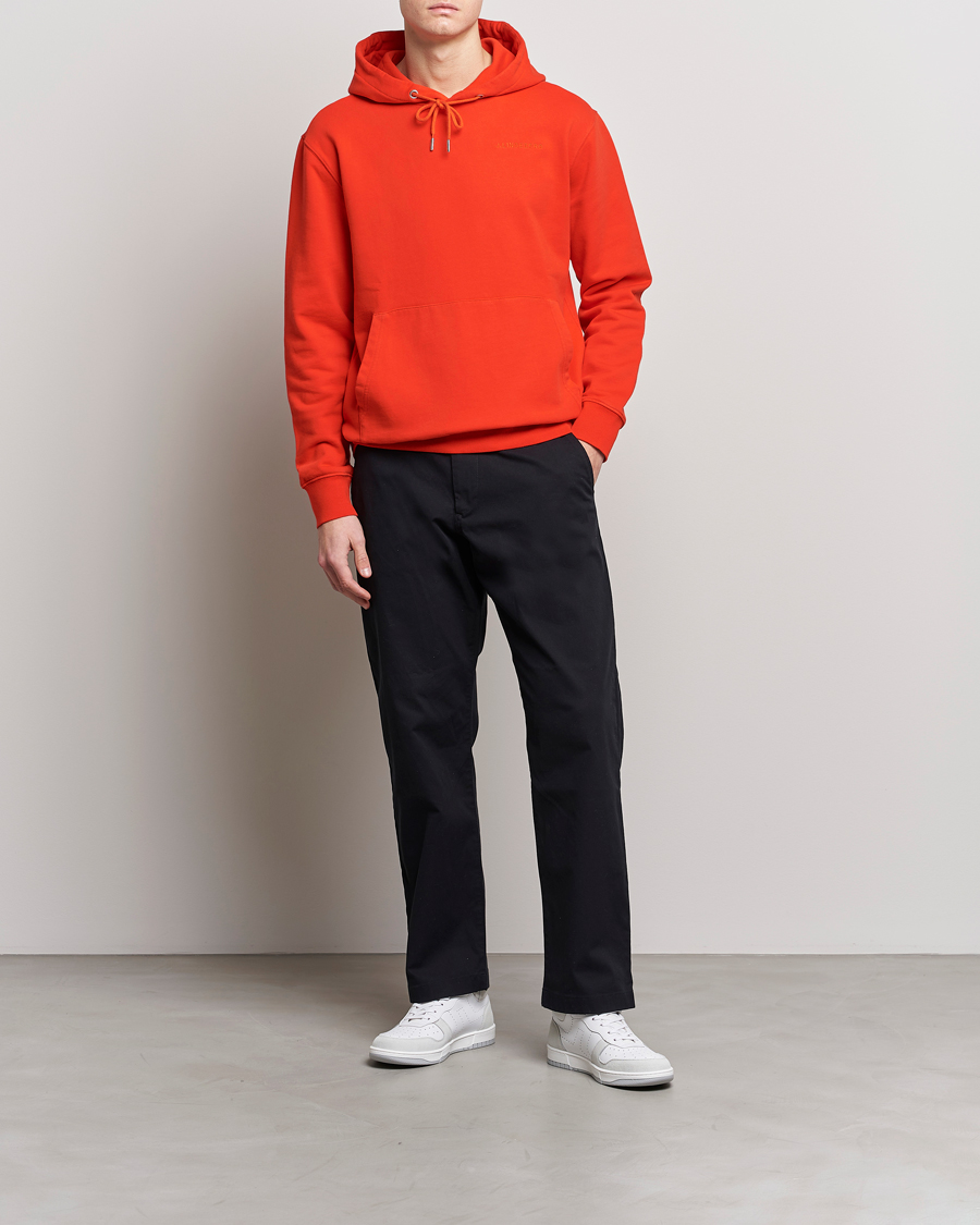 Homme | Pulls Et Tricots | J.Lindeberg | Chip Cotton Hoodie Fiery Red