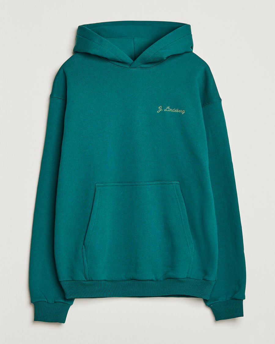 Homme | Pulls Et Tricots | J.Lindeberg | Karson Graphic Organic Cotton Hoodie Rain Forest