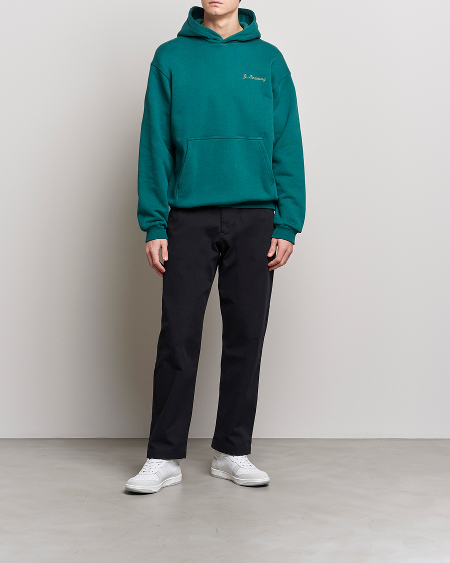 Homme | Pulls Et Tricots | J.Lindeberg | Karson Graphic Organic Cotton Hoodie Rain Forest