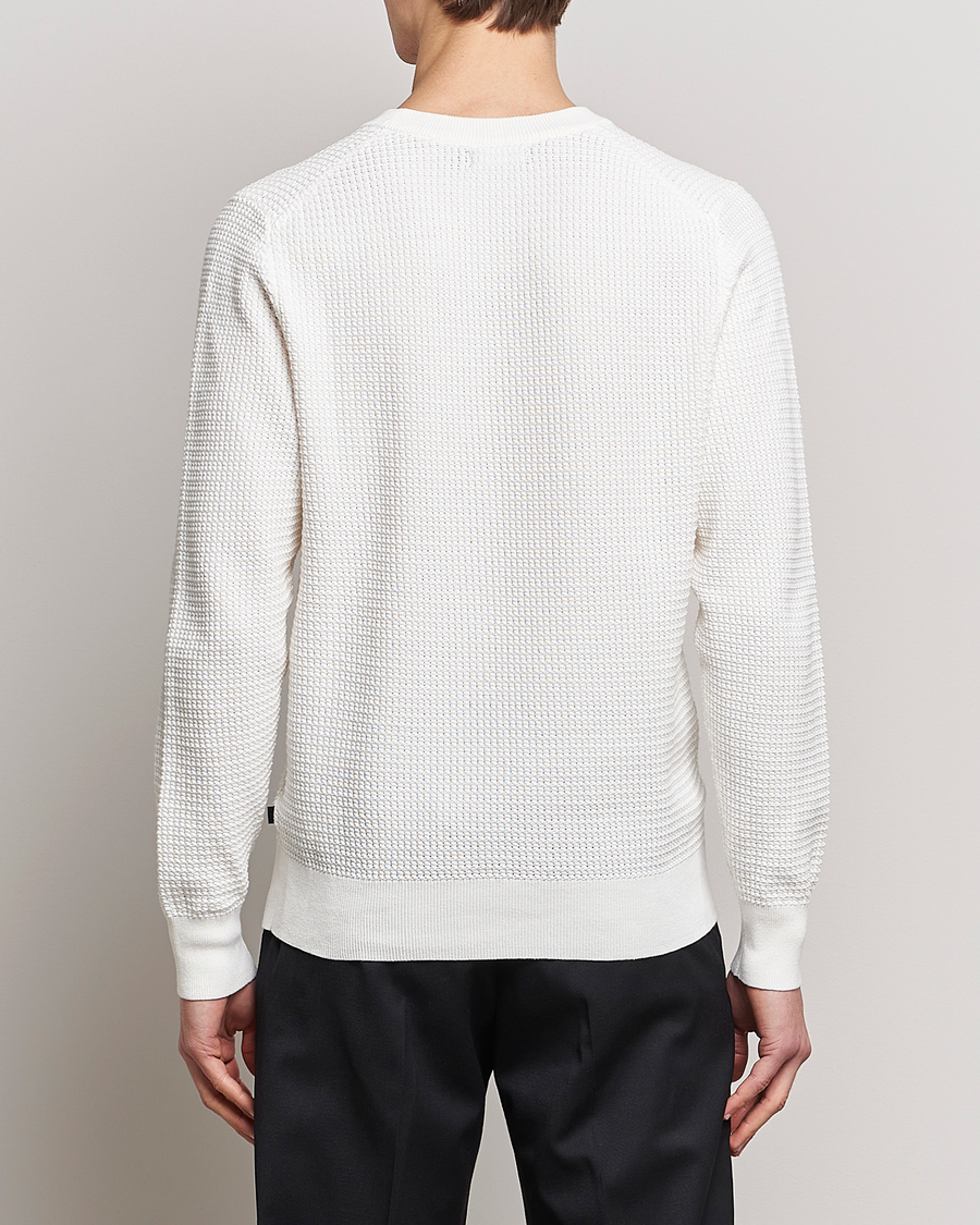 Homme | Pulls Et Tricots | J.Lindeberg | Arthur Structure Organic Cotton Crew Neck Cloud White