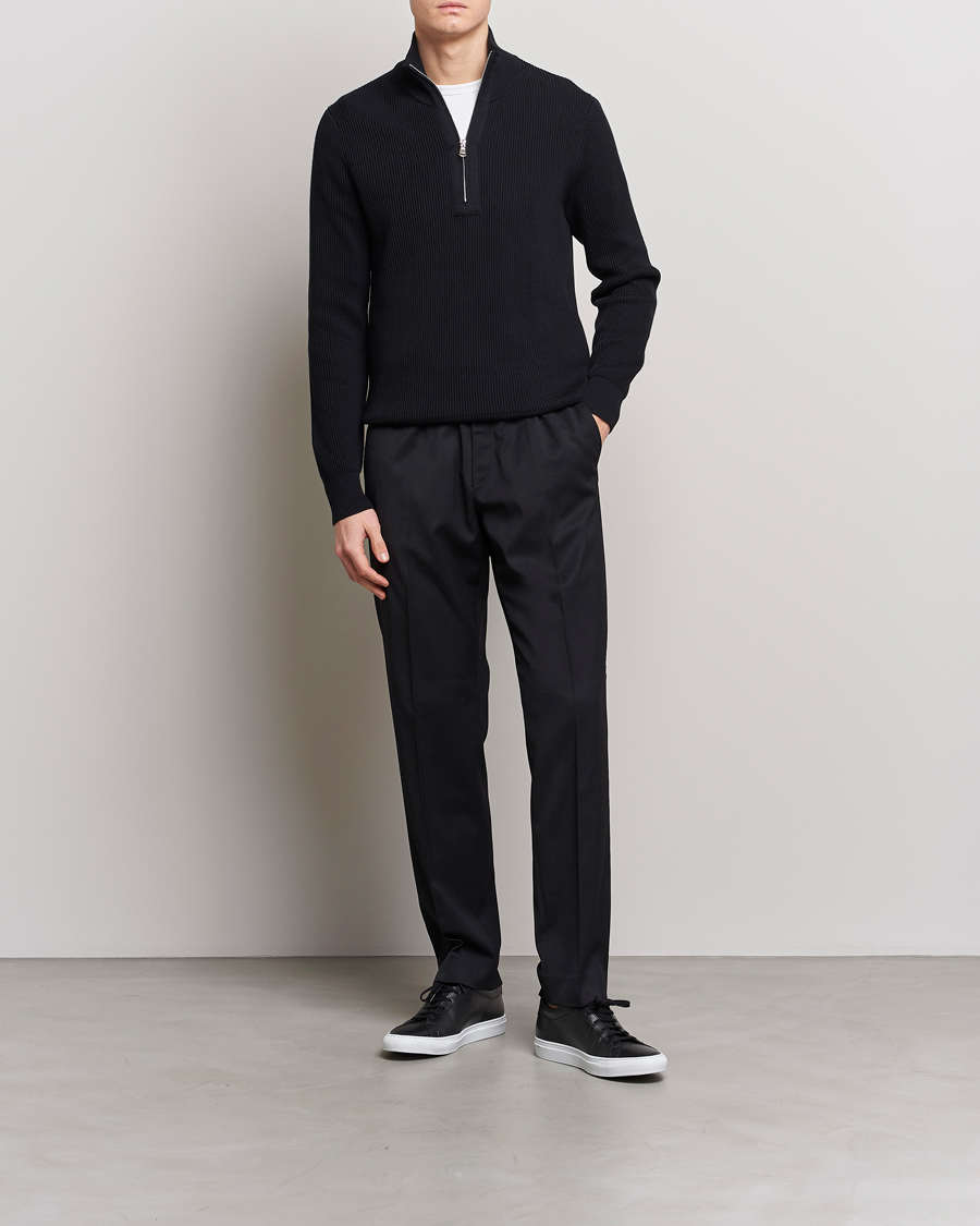 Homme | Pulls Et Tricots | J.Lindeberg | Alex Half Zip Organic Cotton Sweater Black