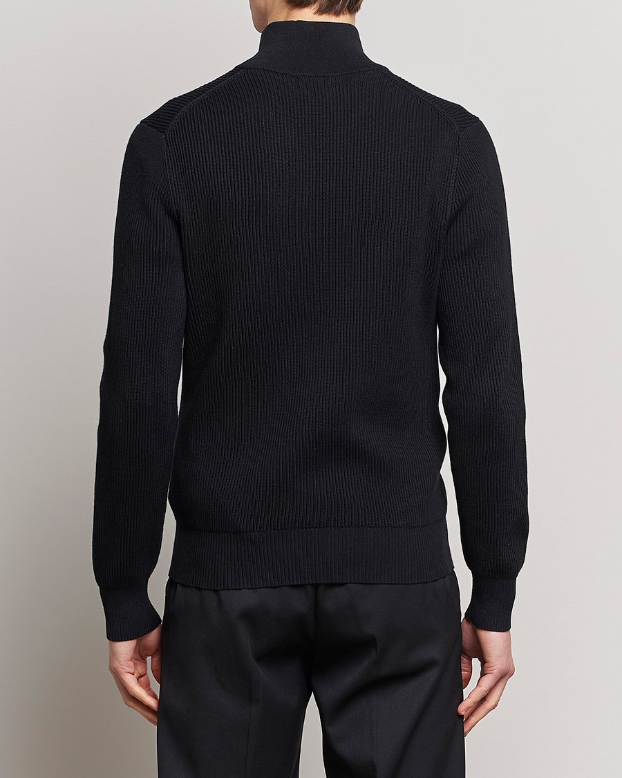 Homme | Pulls Et Tricots | J.Lindeberg | Alex Half Zip Organic Cotton Sweater Black