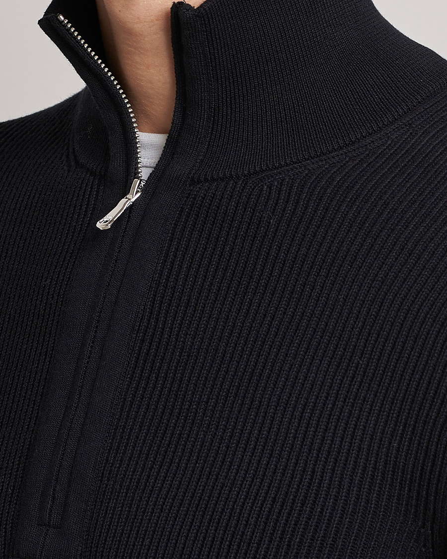 Homme | Pulls Et Tricots | J.Lindeberg | Alex Half Zip Organic Cotton Sweater Black