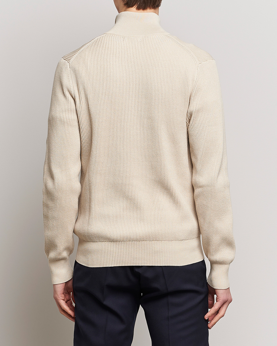 Homme | Pulls Et Tricots | J.Lindeberg | Alex Half Zip Organic Cotton Sweater Turtledove