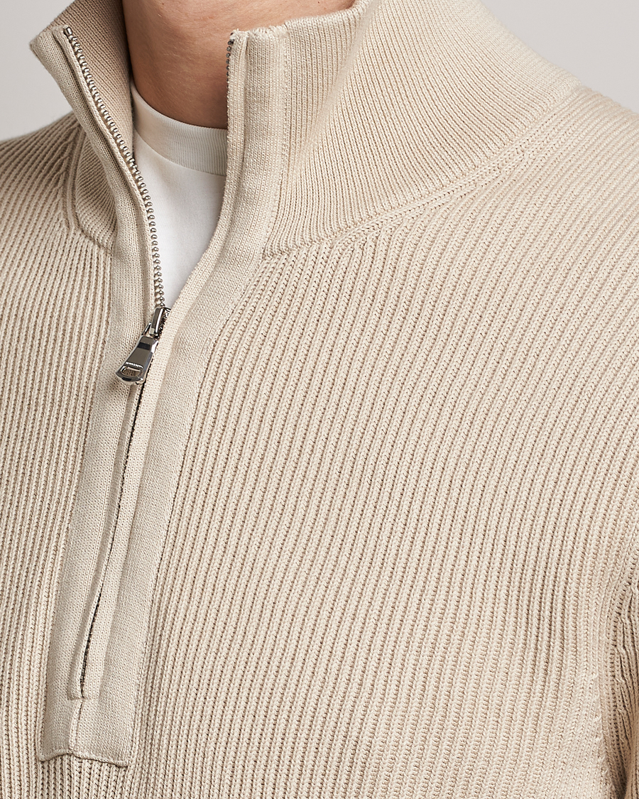 Homme | Pulls Et Tricots | J.Lindeberg | Alex Half Zip Organic Cotton Sweater Turtledove