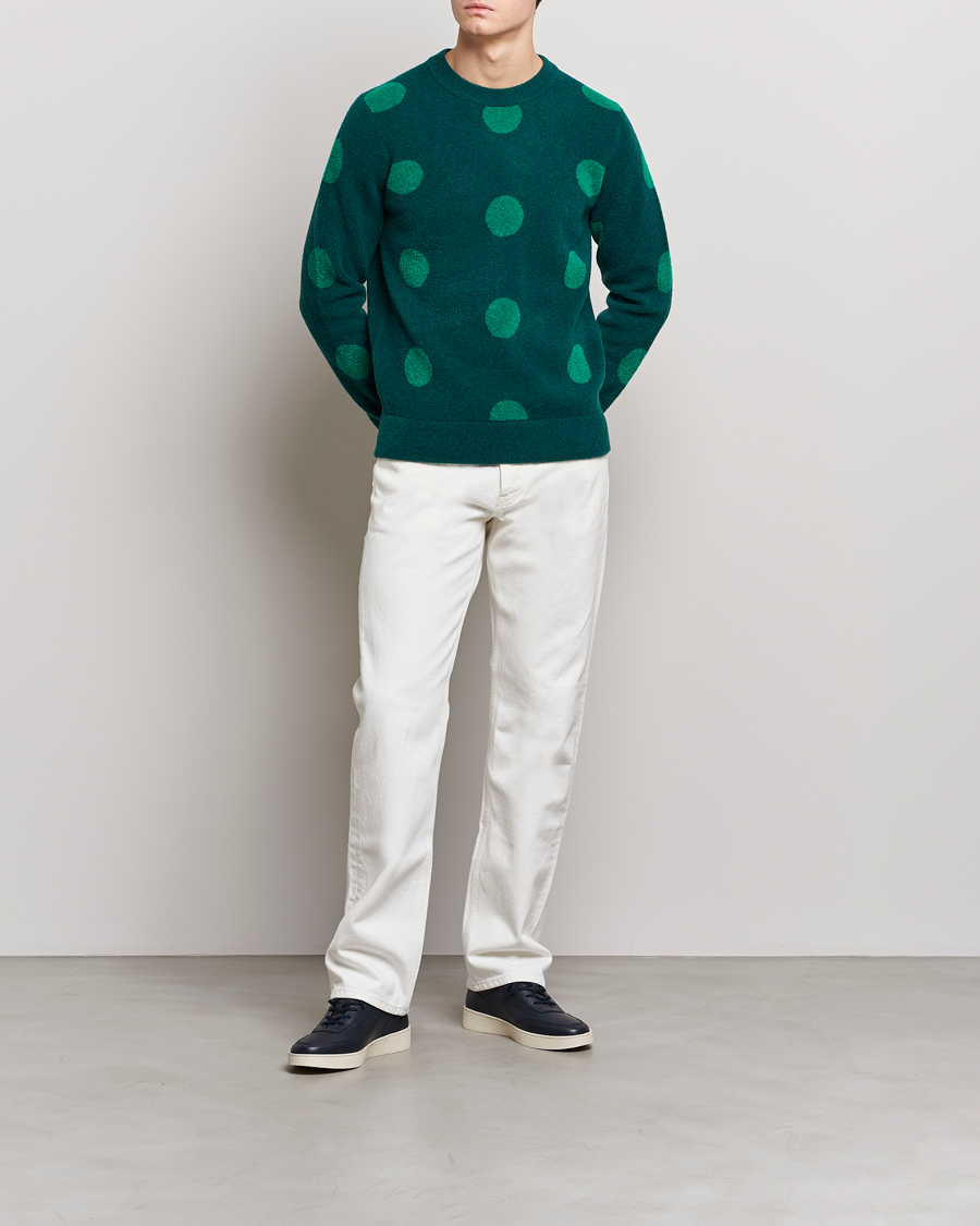 Homme | Pulls Et Tricots | J.Lindeberg | Dotte Hairy Jacquard Crewneck Rain Forest