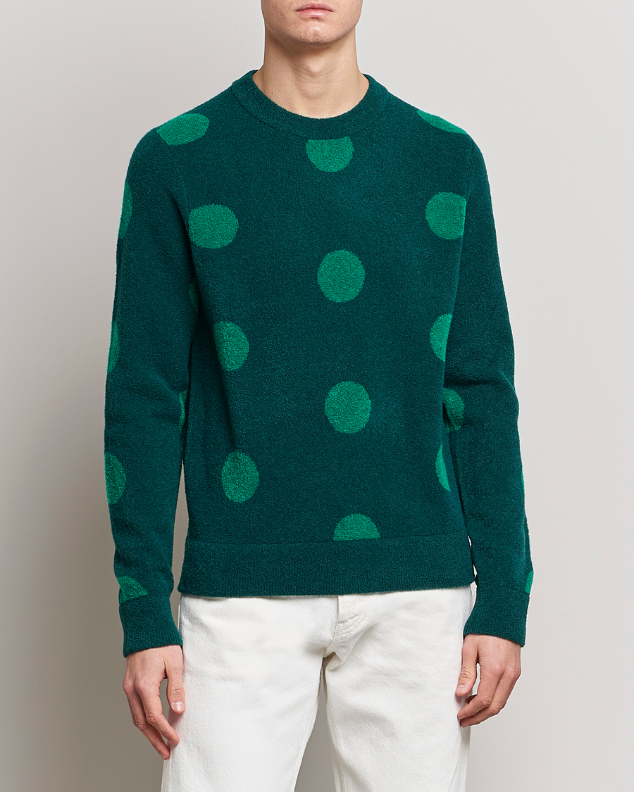 Homme | Pulls Et Tricots | J.Lindeberg | Dotte Hairy Jacquard Crewneck Rain Forest